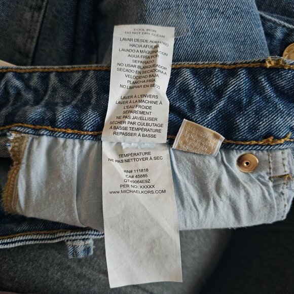MICHAEL Michael Kors Women's SELMA Stone Wash Crop Flare Jeans Size 10 NWT - Picture 12 of 15